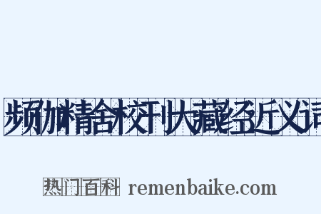 频伽精舍校刊大藏经近义词是什么意思的图片